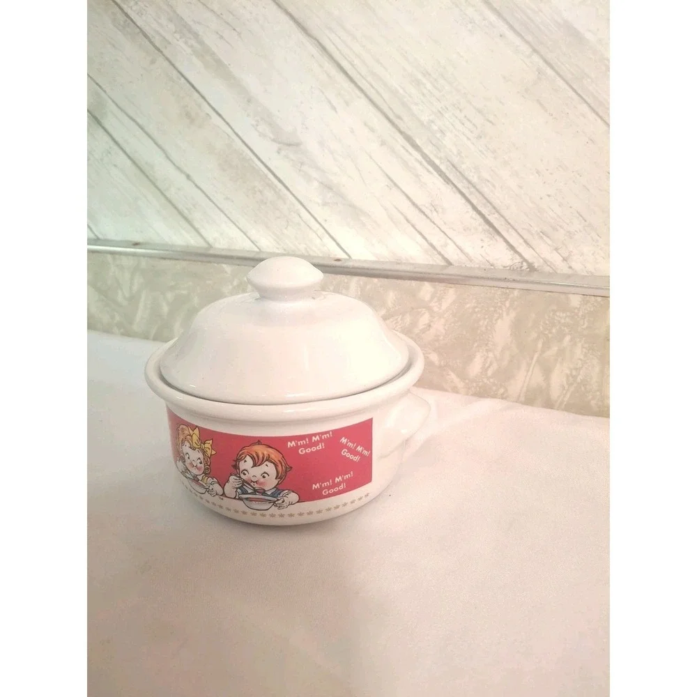 Vintage 1998 Campbell's Soup Kids Crock Covered Soup Bowl with Lid VGC